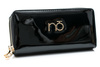 Великий жіночий чорний лакований гаманець Nobo