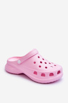 Поролонові босоніжки Crocs на масивній підошві Pink Katniss