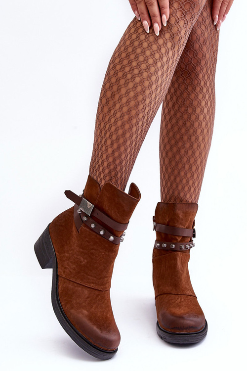 Жіночі чоботи на підборах з хутряною підкладкою Camel Effie