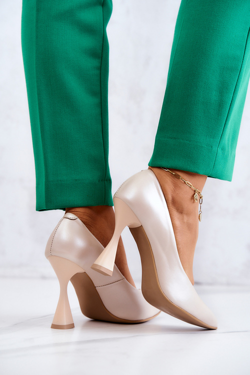 Модні шкіряні туфлі Lewski Shoes 3181 Beige