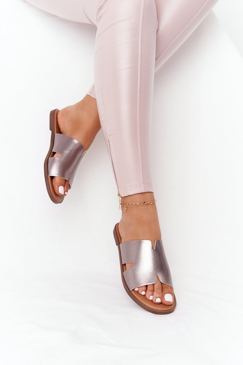 Шкіряні тапочки Sergio Leone SK 063 Silver