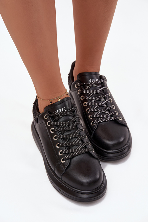 Жіночі кросівки з натуральної шкіри GOE OO2N4004 Чорні