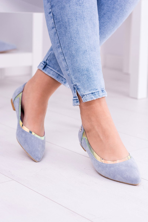 Сині прозорі голографічні балерини Lu Boo Lison