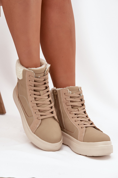 Жіночі зимові взуття з хутром Lee Cooper LCJ-25-01-3736 Бежеві