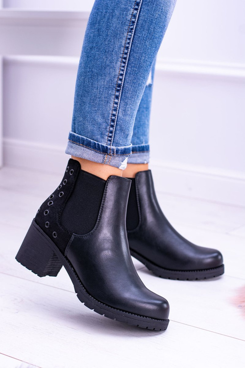 Чорні черевики Megusto на шпильці Sergio Leone