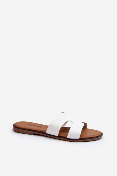 Жіночі білі тапочки з вирізом Lumossa