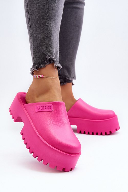 Жіночі шорти на масивній підошві Big Star NN274019 Фуксія