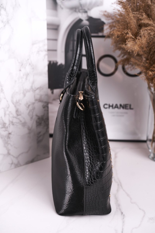 Елегантна чорна сумочка MONNARI MONNARI BAG4590-020 тваринний принт