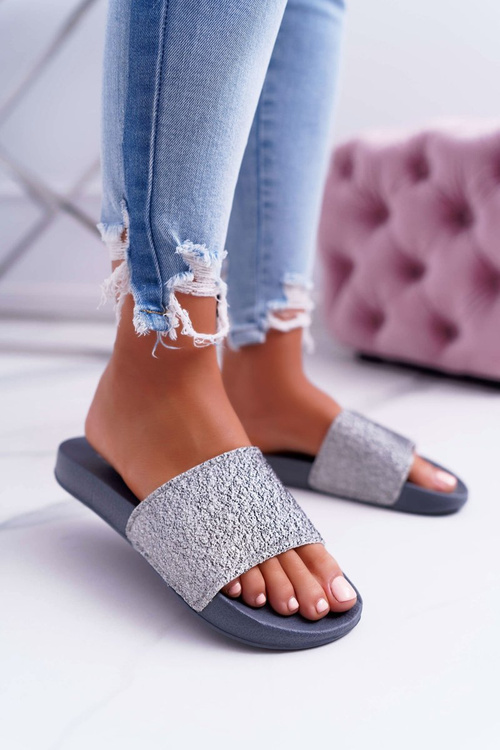 Жіночі шльопанці Big Star Glitter Grey AA274A162