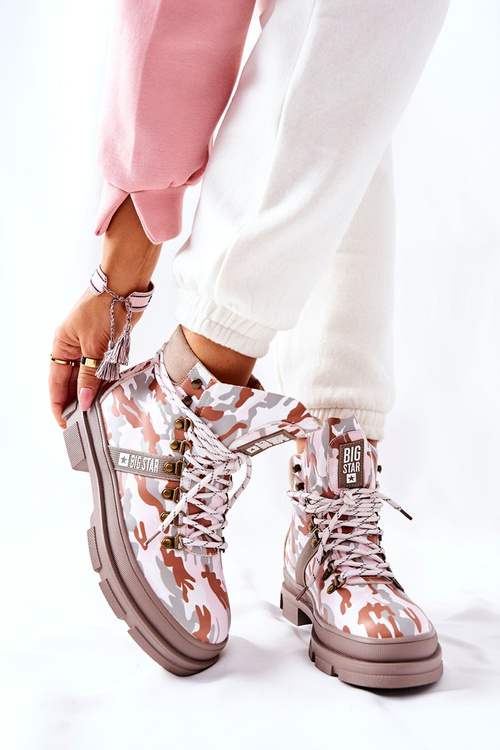 Шкіряні туристичні черевики Big Star II274369 Moro Grey