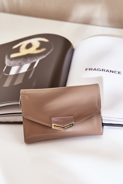 Лакований Жіночий Гаманець Темно-Бежевий Rahner