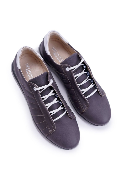 Чоловіче шкіряне спортивне взуття Bednarek сірий Geos