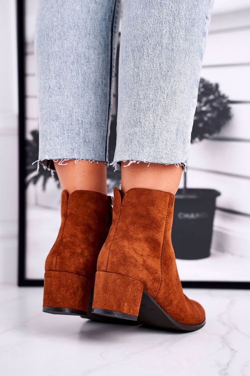 Чоботи жіночі на підборах Sergio Leone Camel BT528