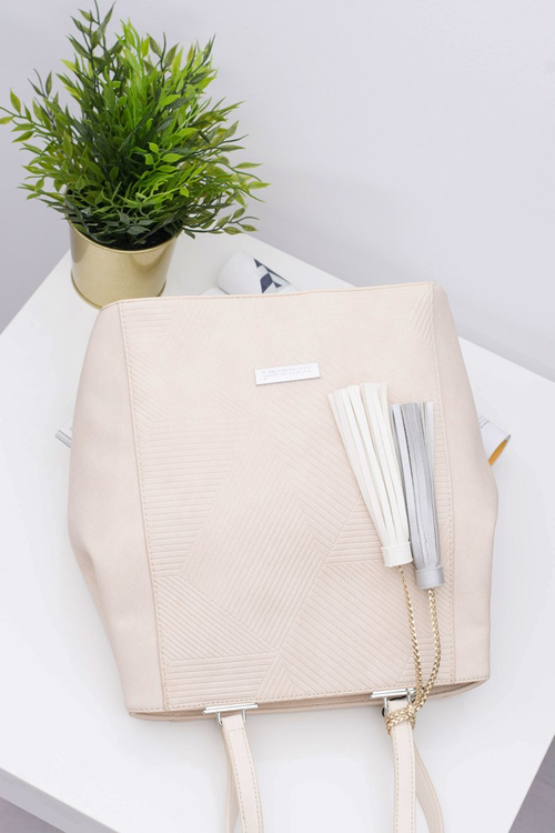 Жіноча бежева сумка-шоппер Bag Monnari