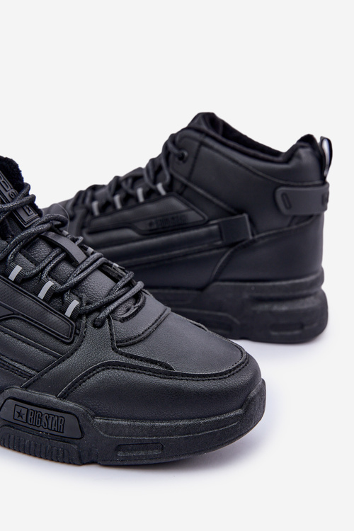 Чоловічі кросівки з еко шкіри Big Star OO174004 Чорні