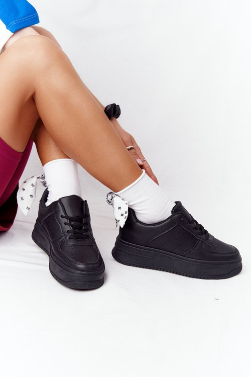Жіноче спортивне взуття на платформі чорного кольору This Is Me