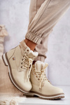 Жіночі теплі черевики Trappers Beige Liv