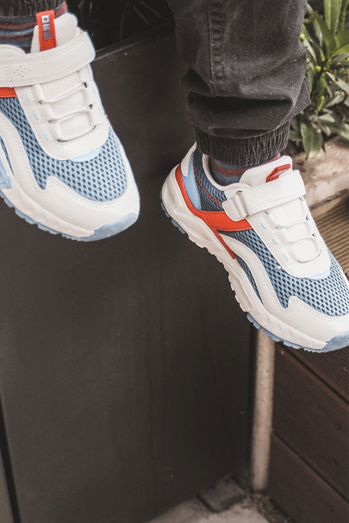 Дитяче спортивне взуття на липучці Big Star JJ374259 Білий і темно-синій