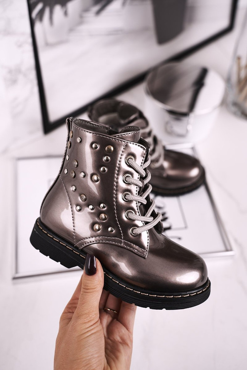 Дитячі утеплені чоботи Shiny Grey Fame