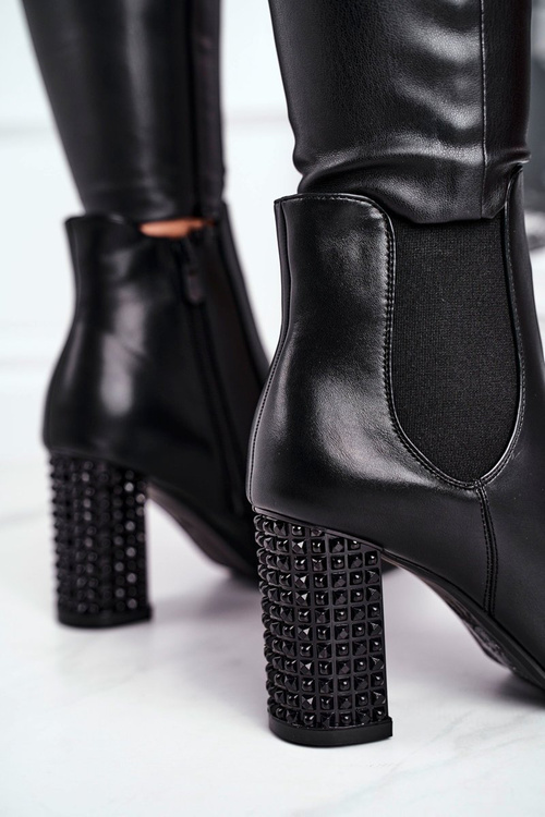 Жіночі чоботи на високому каблуці Black In Your Eyes