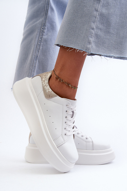 Жіночі кросівки на платформі D&A LR568 Білі