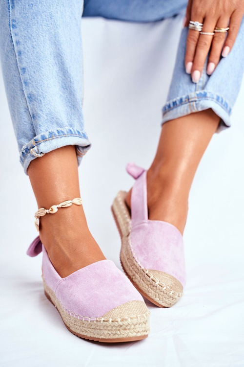 Жіночі замшеві еспадрільї фіолетового кольору Kontres