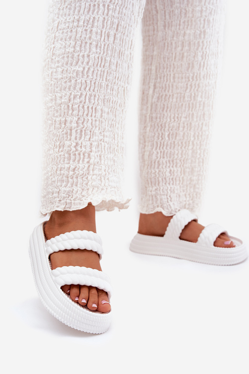 Пінні Легкі Жіночі Сандалі На Платформі S.Barski ZK51-001 Білі