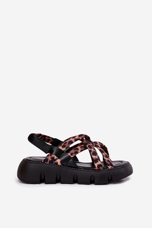 Жіночі Сандалі На Платформі З Ремінцями Леопардові Филаміра