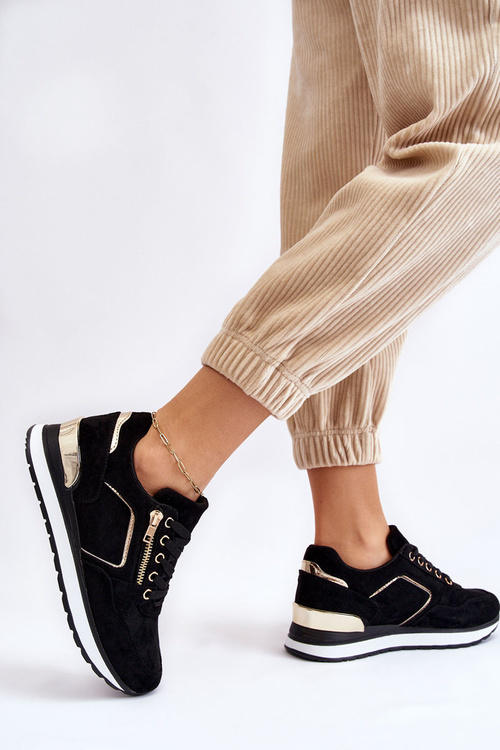 Замшеве спортивне взуття на платформі Black Riverside