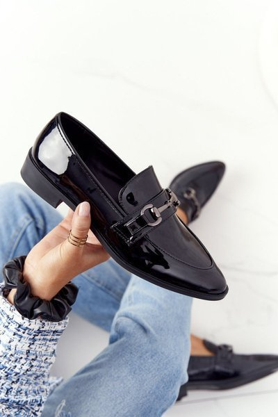 Елегантні жіночі лофери S.Barski Patent Black