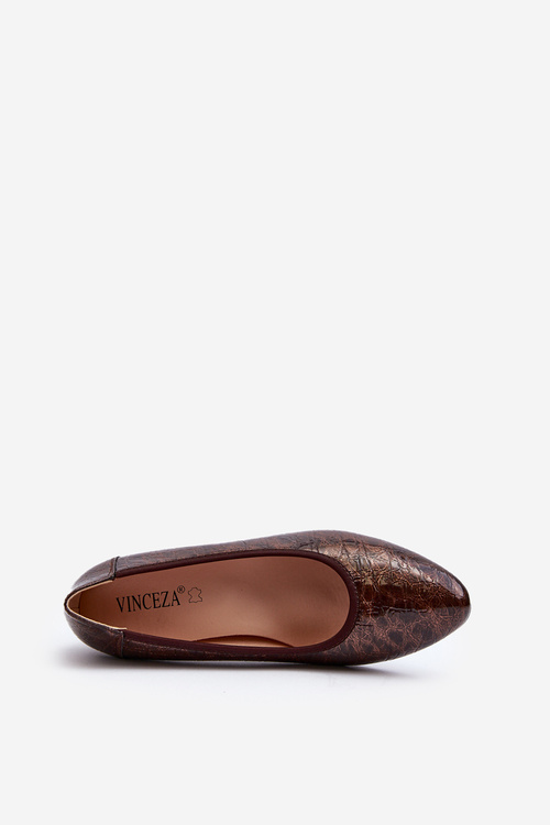 Коричневі туфлі з лакованої шкіри Cynania з тисненням