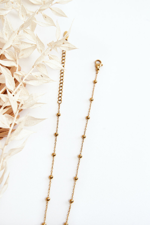 Жіночий ланцюжок з модними підвісками золото