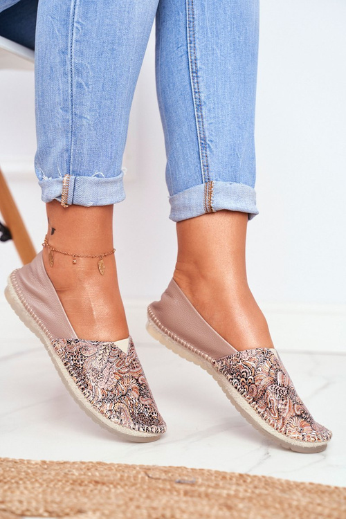 Жіночі шкіряні балетки Maciejka бежеві 01930-59/00-0