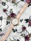 Жіночий годинник Ernest Claudie Pink Gold White Dial