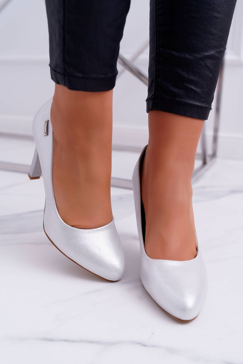 Жіночі туфлі Sergio Leone на шпильці 1457 Silver Campbell