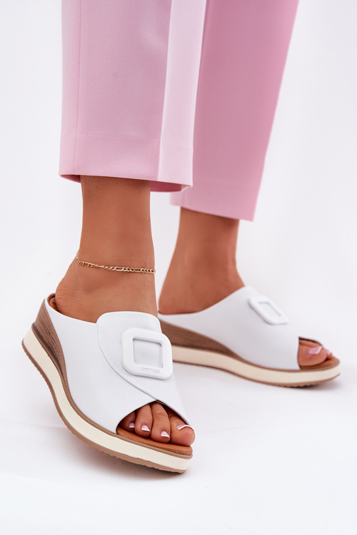 Жіночі шкіряні сандалі на платформі Artiker 56C2149 помаранчеві