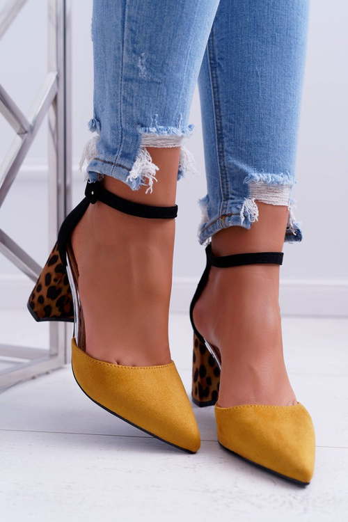 Жіночі босоніжки на шпильці Panther Yellow Ferri