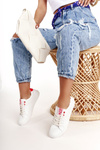 Жіночі шкіряні кросівки BIG STAR BB274210 White Red