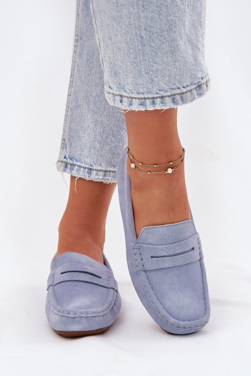 Замшеві Жіночі Мокасини Big Star RR274943 Сині