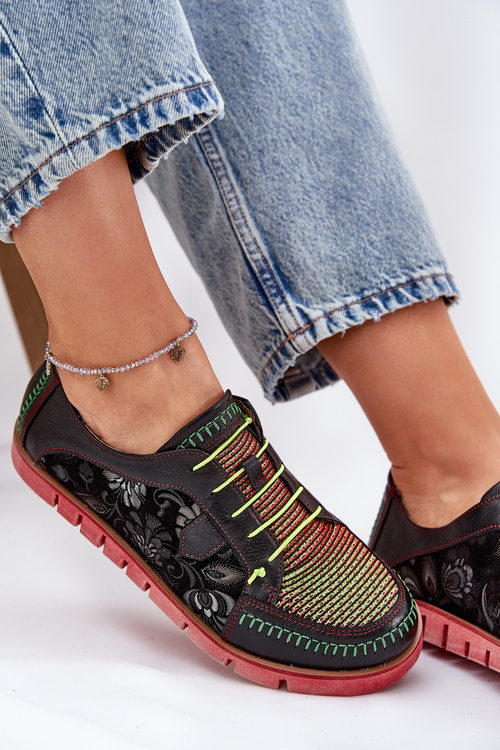 Шкіряні Чоботи Для Жінок З Візерунком Maciejka 06784-20 Чорні