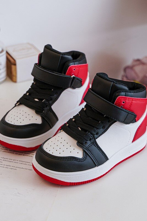 Високе дитяче спортивне взуття Біло-червоний Teredite