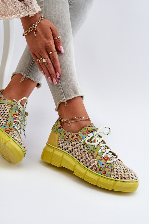 Жіночі шкіряні лофери Maciejka 05850-09 Лайм