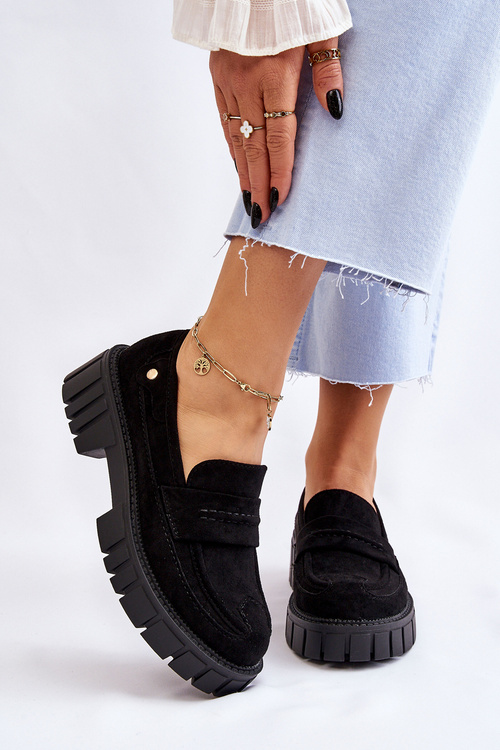 Жіночі замшеві туфлі чорні Fiorell