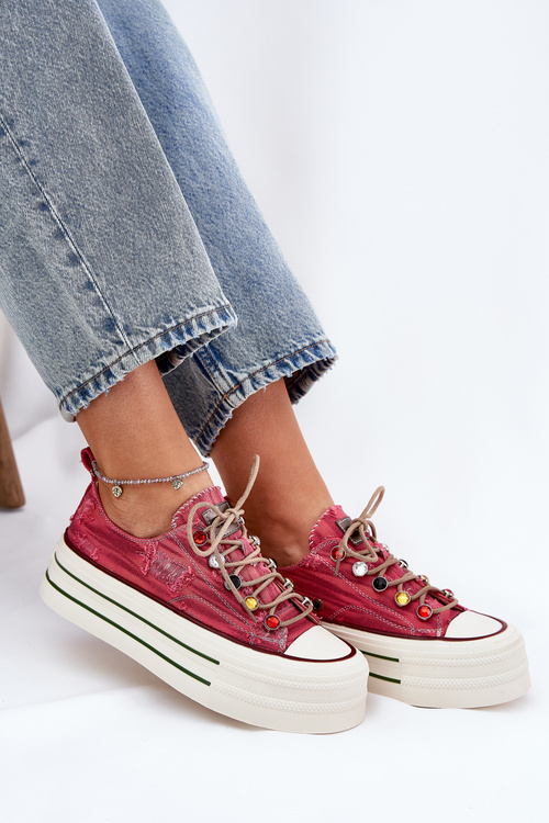 Жіночі Кросівки На Платформі Червоні GOE RR2N4104