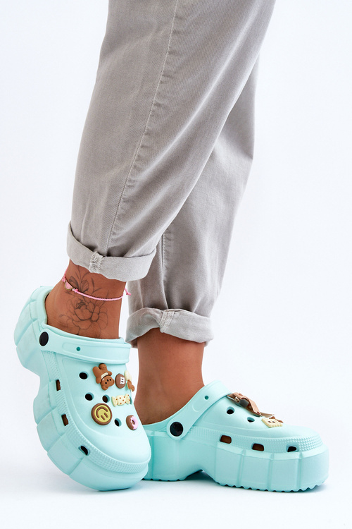 Жіночі поролонові тапочки Crocs з орнаментом Green Marlett