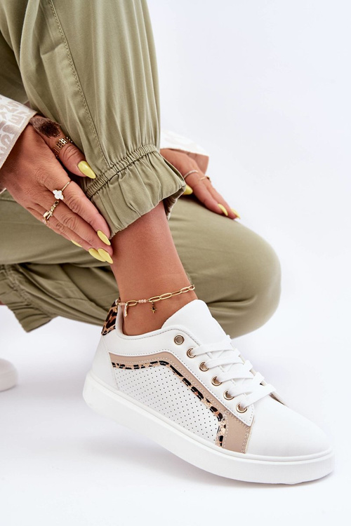 Жіноче класичне спортивне взуття біло-бежевий Amaranti