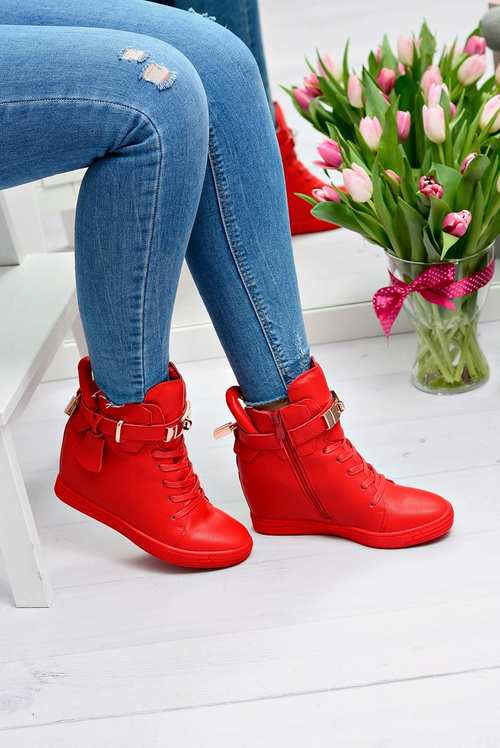 Червоні жіночі кросівки Anchor Hudgens із золотим замком