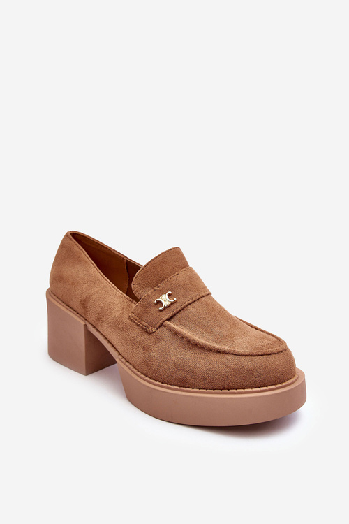 Жіночі замшеві туфлі темно-бежеві Afnira