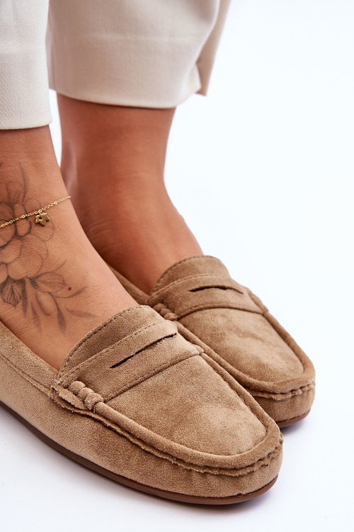 Жіночі замшеві мокасини коричневого кольору Lenvie