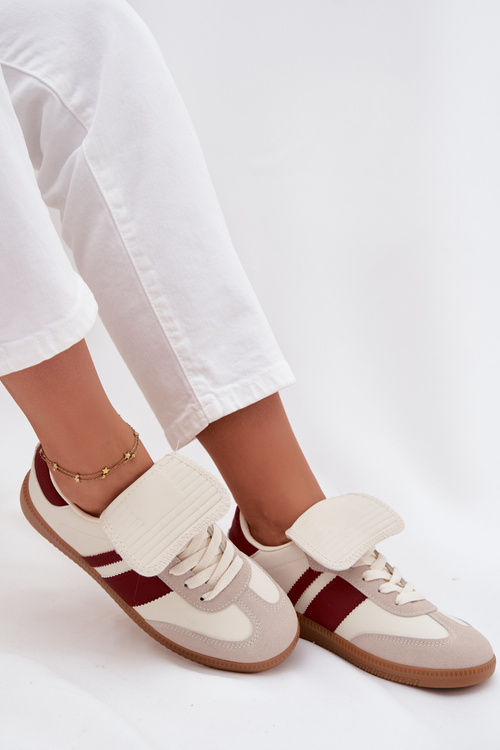 Низькі Жіночі Кросівки З Загнутим Язичком Бордові Ardira